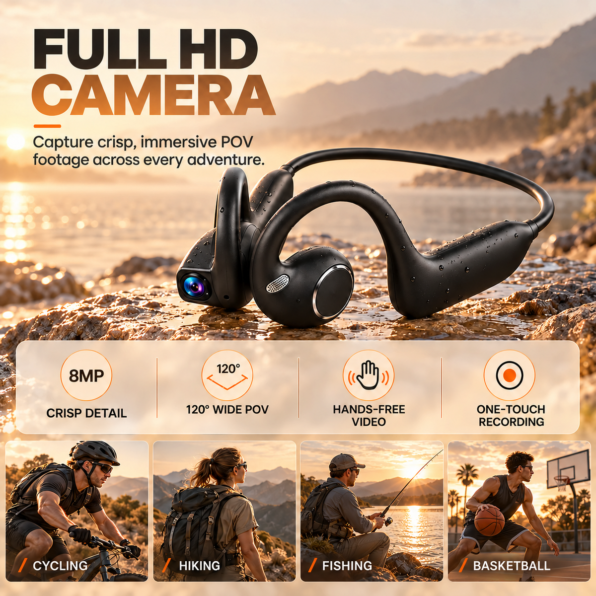 Wireless POV Camera Headset
