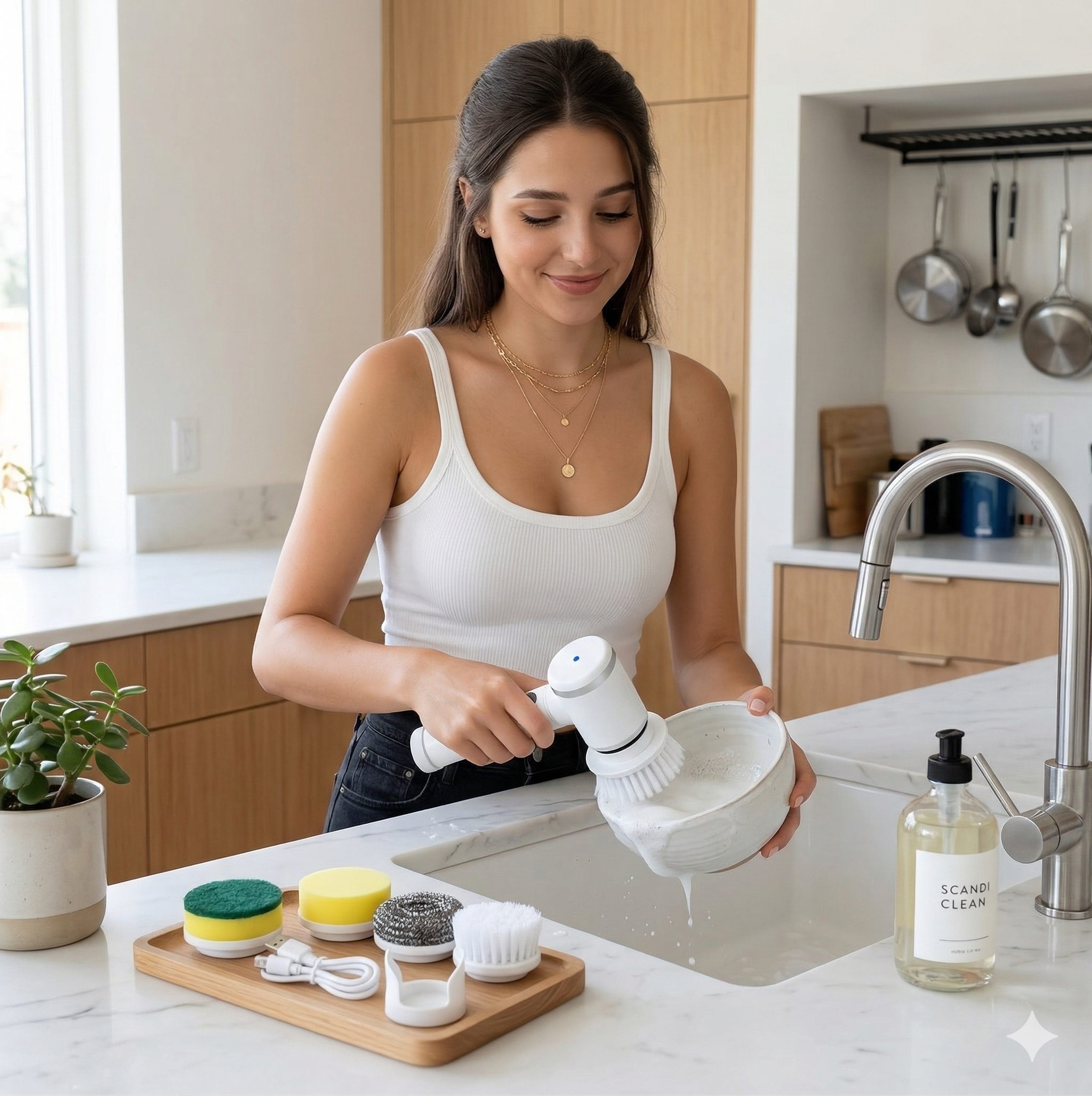 5-in-1 Cordless Electric Spin Scrubber | Ultimate Power Cleaning Brush