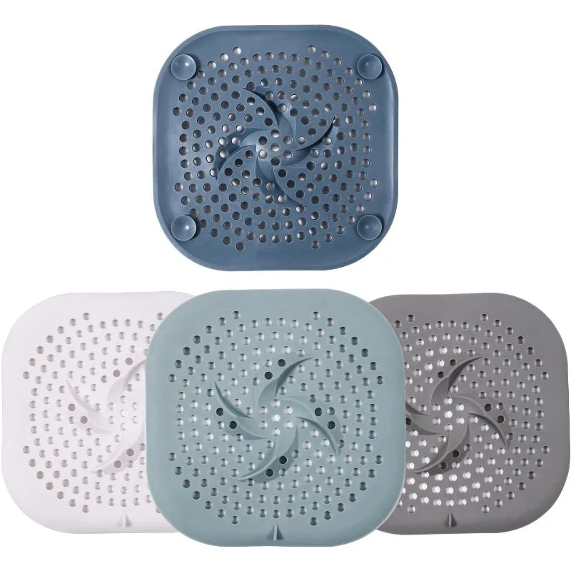 Silicone Drain Cover & Hair Catcher with Suction Cups | 5.9" Tub & Sink Strainer