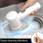 5-in-1 Cordless Electric Spin Scrubber | Ultimate Power Cleaning Brush