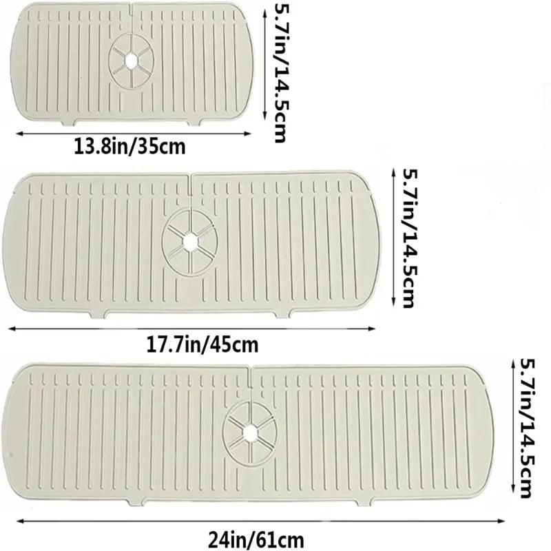 Premium Silicone Faucet Splash Guard & Sink Drip Catcher