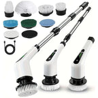 9-in-1 Cordless Electric Spin Scrubber | Rechargeable Power Cleaning Brush with Extendable Handle & LED Display