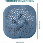 Silicone Drain Cover & Hair Catcher with Suction Cups | 5.9" Tub & Sink Strainer