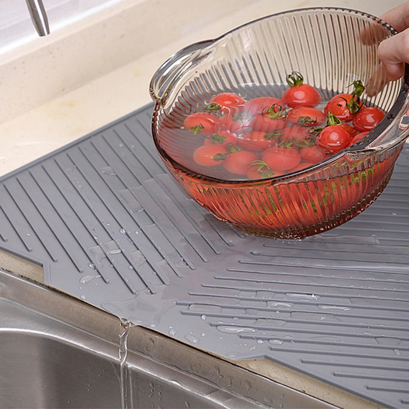 Premium Silicone Dish Drying Mat | Heat-Resistant & Non-Slip Kitchen Drainer Pad