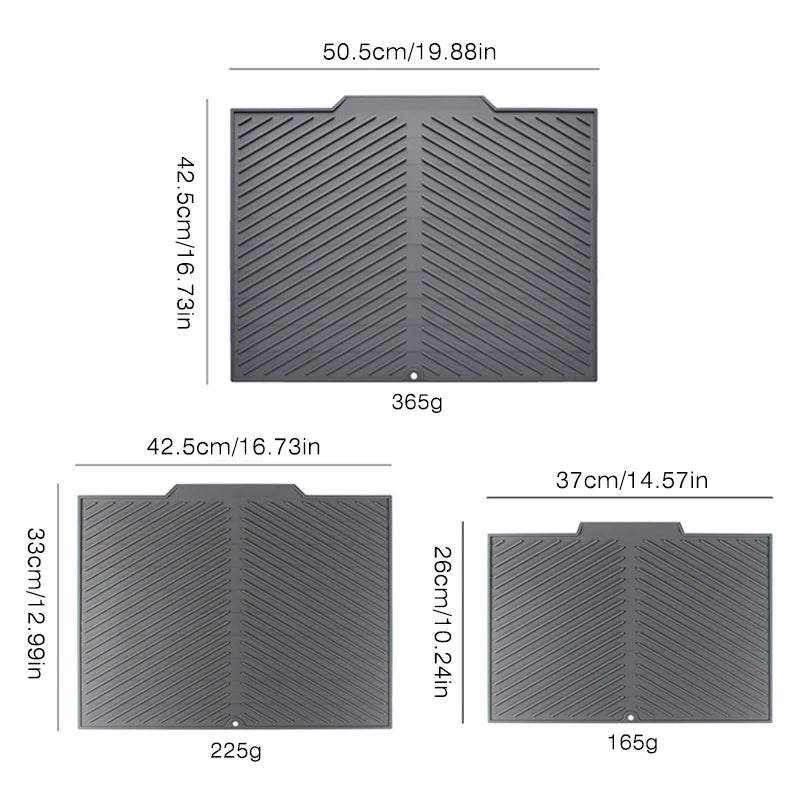 Premium Silicone Dish Drying Mat | Heat-Resistant & Non-Slip Kitchen Drainer Pad