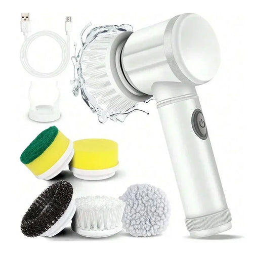 5-in-1 Cordless Electric Spin Scrubber | Ultimate Power Cleaning Brush