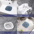 Silicone Drain Cover & Hair Catcher with Suction Cups | 5.9" Tub & Sink Strainer