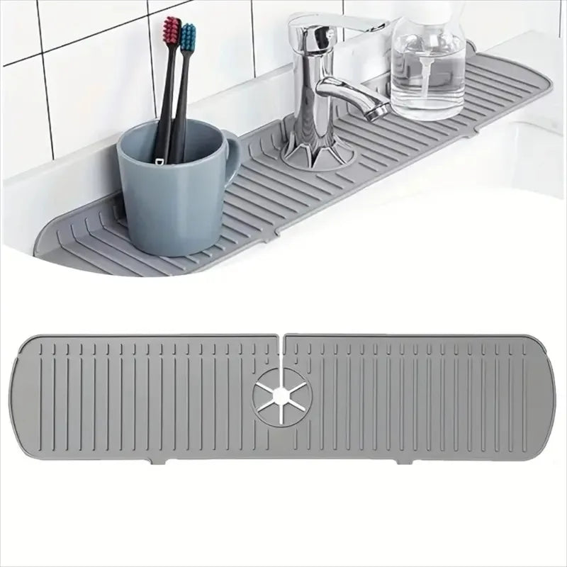 Premium Silicone Faucet Splash Guard & Sink Drip Catcher