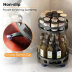 Modern 360° Rotating Spice Rack | Carbon Steel Kitchen Organizer